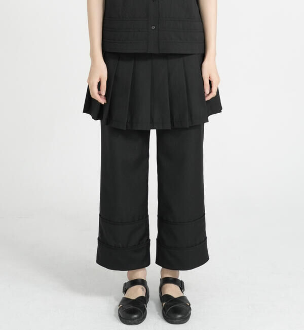  「eunoia | レイヤード プリーツミニスカート WOMEN」|スカート|