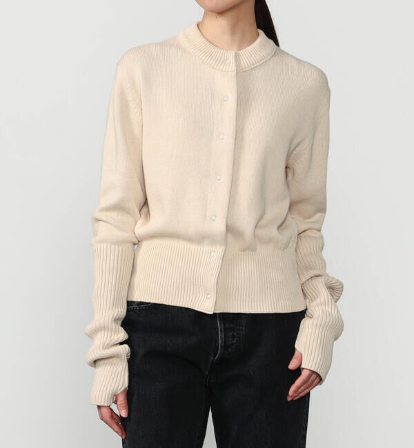  「THE SHINZONE | COTTON LONG RIB CARDIGAN WOMEN」|ニット・セーター|WHITE系1
