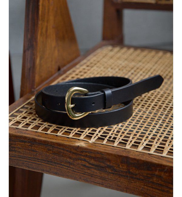  「【THE PAUSE】ワイドバックル細ベルト」|ベルト|ブラック