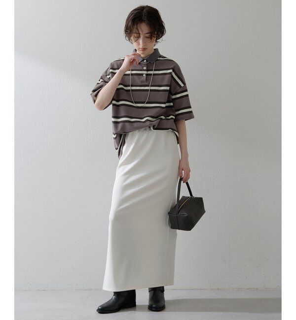 THE PAUSE「【THE PAUSE】ボーダーBIGポロシャツ」|Tシャツ・カットソー|