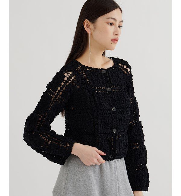  「ハンドクロシェカーデ」|ニット・セーター|