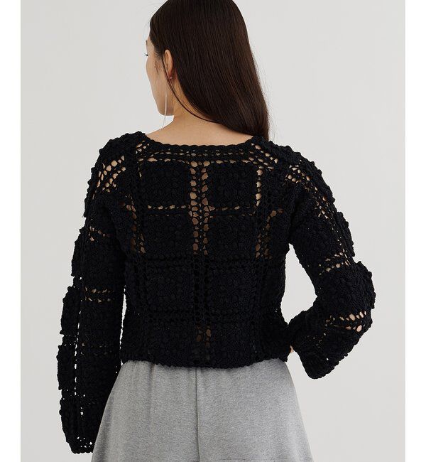  「ハンドクロシェカーデ」|ニット・セーター|