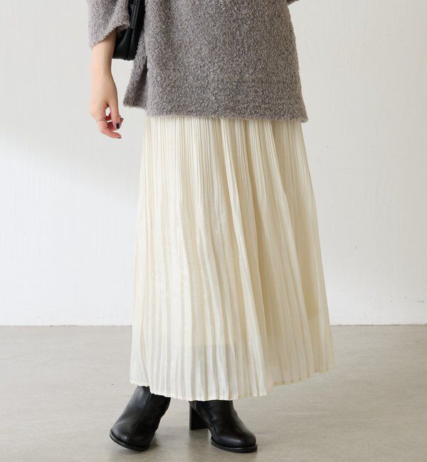  「フィラメントサテンプリーツスカート」|スカート|
