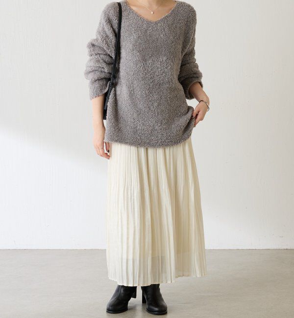  「フィラメントサテンプリーツスカート」|スカート|