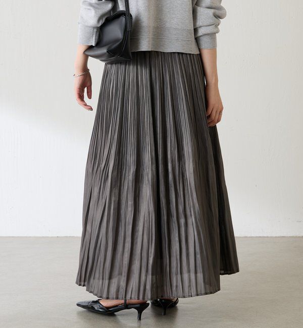  「フィラメントサテンプリーツスカート」|スカート|