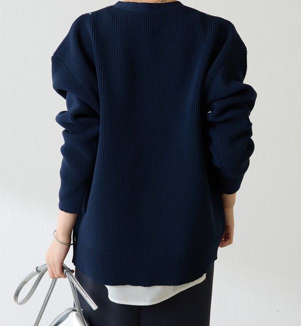  「コード刺繍深Vニット」|ニット・セーター|