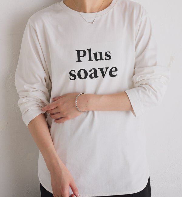  「plus soave ロゴロンT」|Tシャツ・カットソー|ホワイト