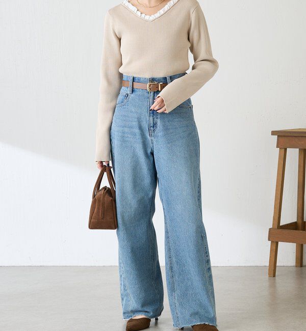  「フリルリブニット」|ニット・セーター|