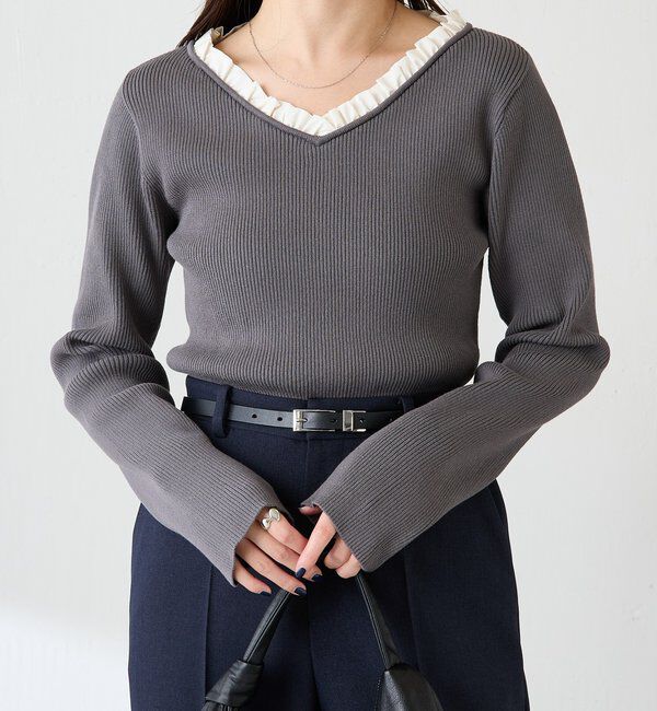  「フリルリブニット」|ニット・セーター|