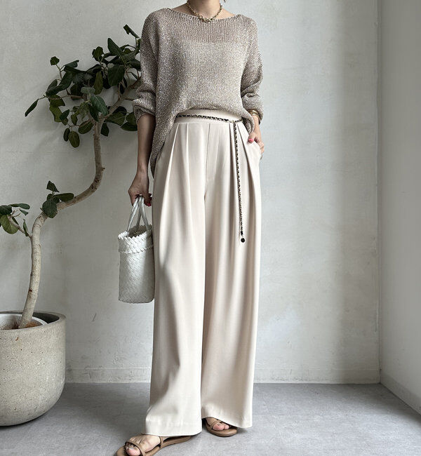  「【累計販売数3万枚突破/22色４サイズ展開！】タックワイドパンツ」|チノ|