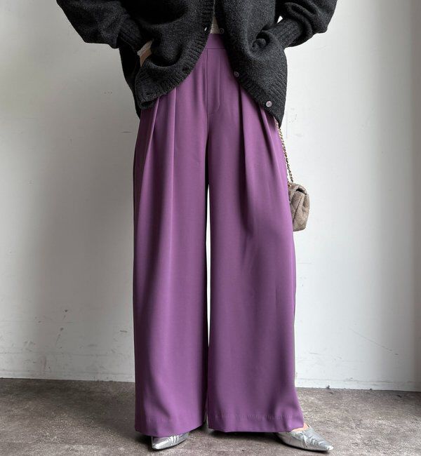  「【累計販売数3万枚突破/22色４サイズ展開！】タックワイドパンツ」|チノ|