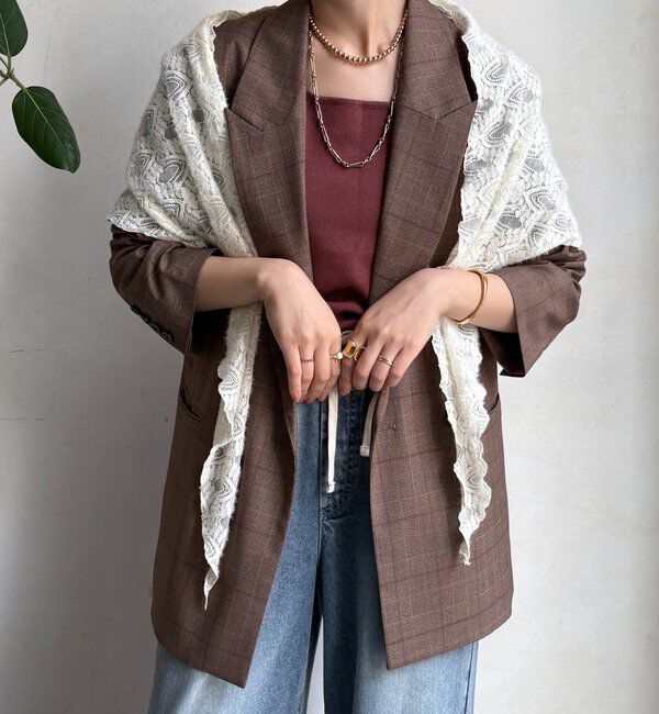  「起毛レースストール」|マフラー|