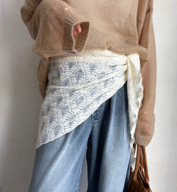  「起毛レースストール」|マフラー|