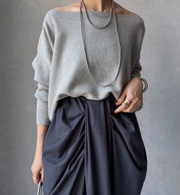  「ボートネックプルオーバー」|ニット・セーター|