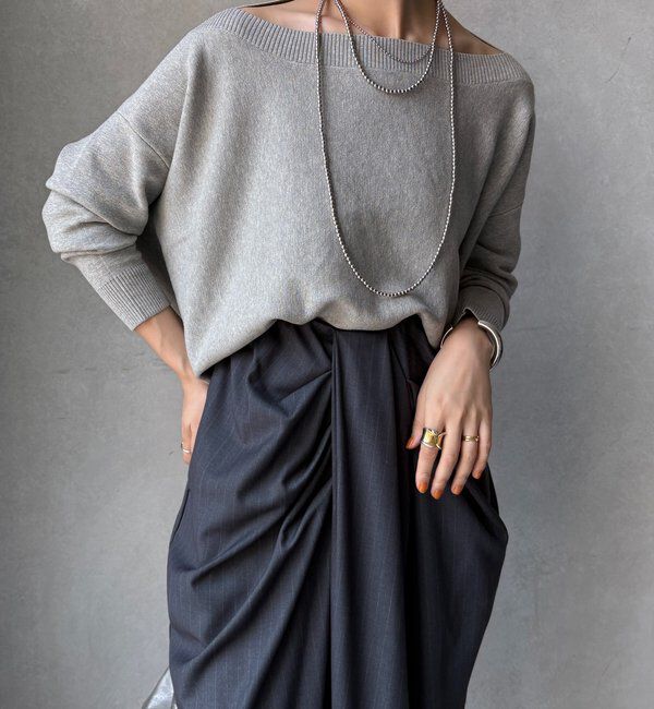  「ボートネックプルオーバー」|ニット・セーター|