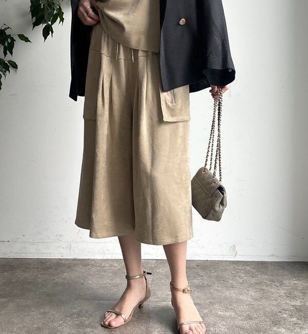  「フェイクスエードハーフパンツ」|チノ|