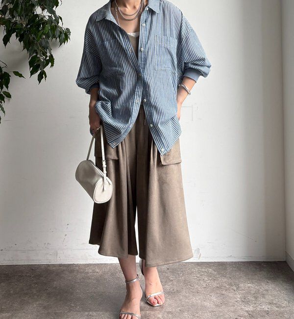  「フェイクスエードハーフパンツ」|チノ|