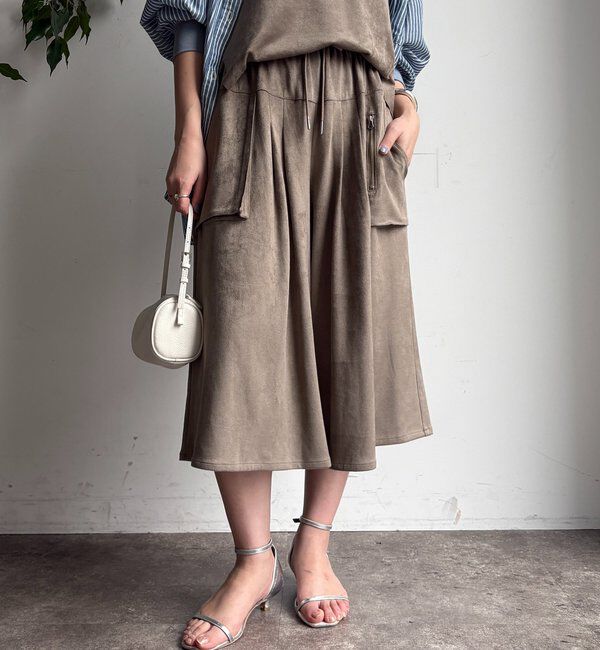  「フェイクスエードハーフパンツ」|チノ|