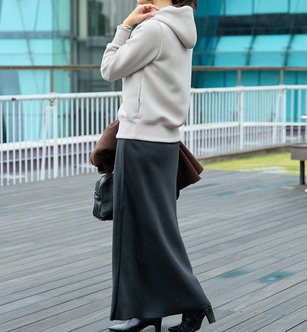  「【WEB限定/キレイめ上品】スポンジダンボールZIPパーカーカットソー」|パーカー|