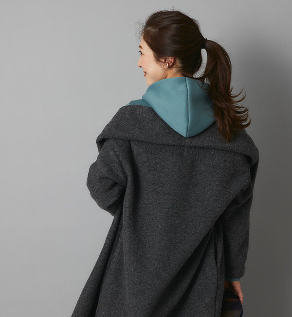  「【WEB限定/キレイめ上品】スポンジダンボールZIPパーカーカットソー」|パーカー|