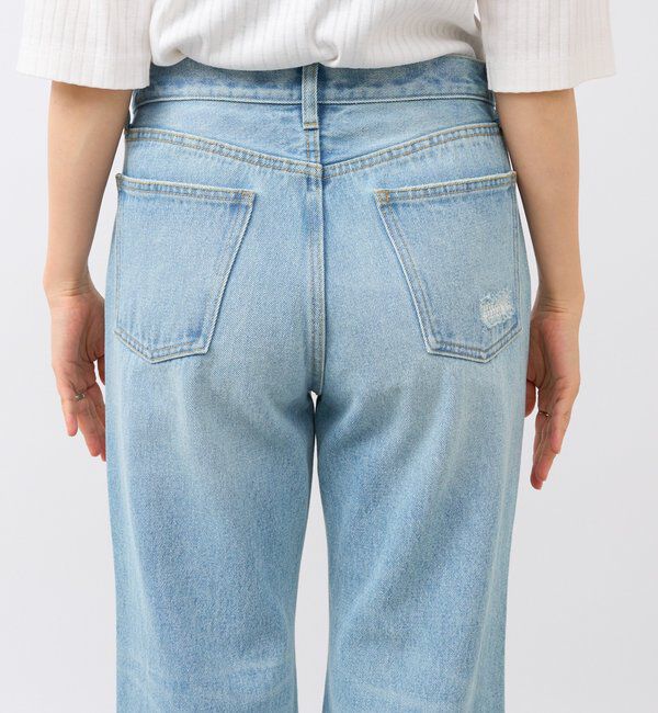  「【MONN.:.(モン)】セミフレアリペアデニム」|デニム|