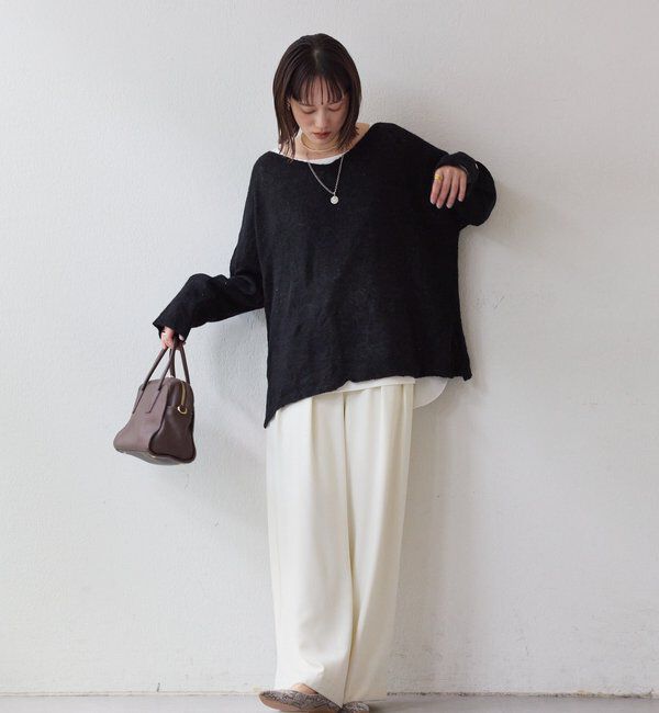  「【リニューアル】2wayスパングルシアーニット」|ニット・セーター|