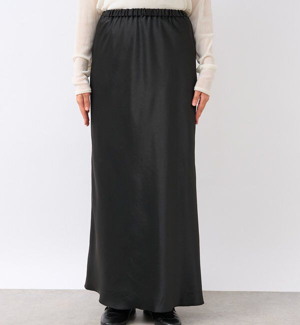  「【リラクシーな履き心地】ヴィンテージサテンバイアススカート」|スカート|
