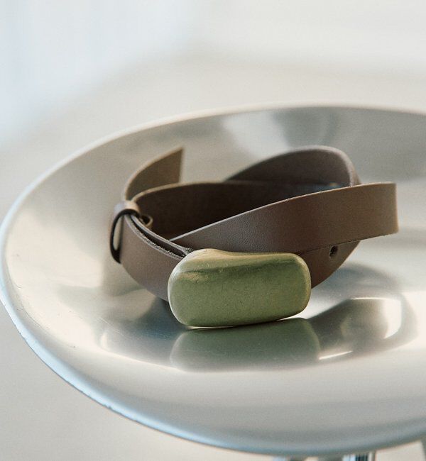  「予約【コーデを格上げ】イタバックルベルト」|ベルト|ベージュ