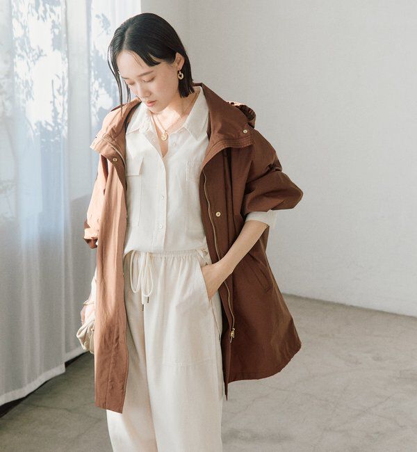  「予約【花粉ガード・撥水加工・UVカット機能】ドルマンフーディライトコート」|その他|