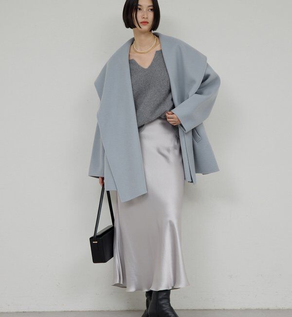  「【デコルテ美人ニット】ファーウールキーネックニット」|ニット・セーター|