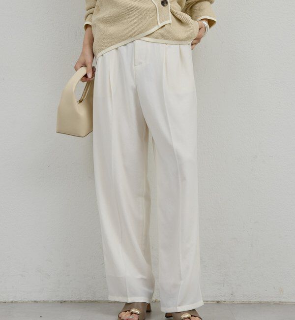  「【ガランテの定番】ライトジャージーワイドパンツ」|チノ|