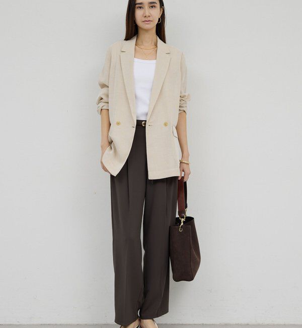  「【ガランテの定番】ライトジャージーワイドパンツ」|チノ|