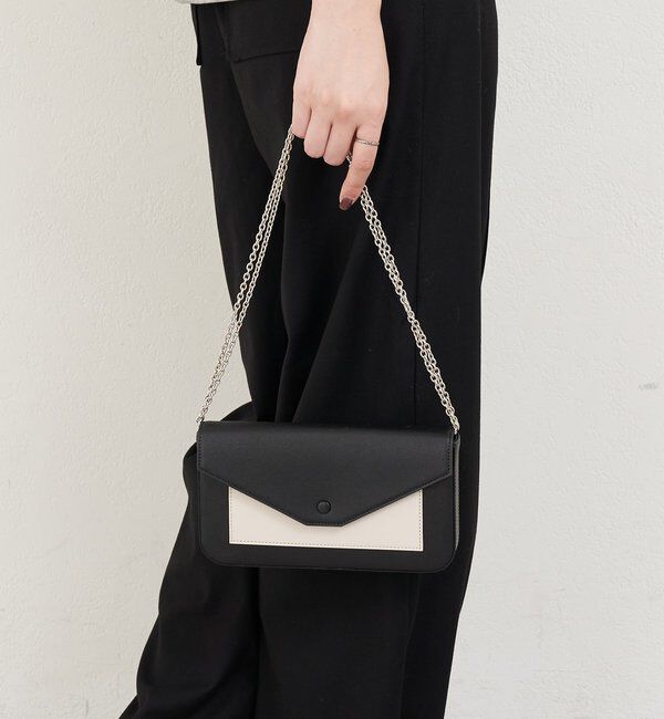  「【再値下げ】バイカラーレザーウォレットショルダー」|その他|