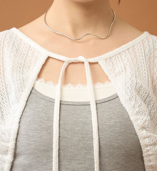  「ギャザーリボンボレロ」|カーディガン|