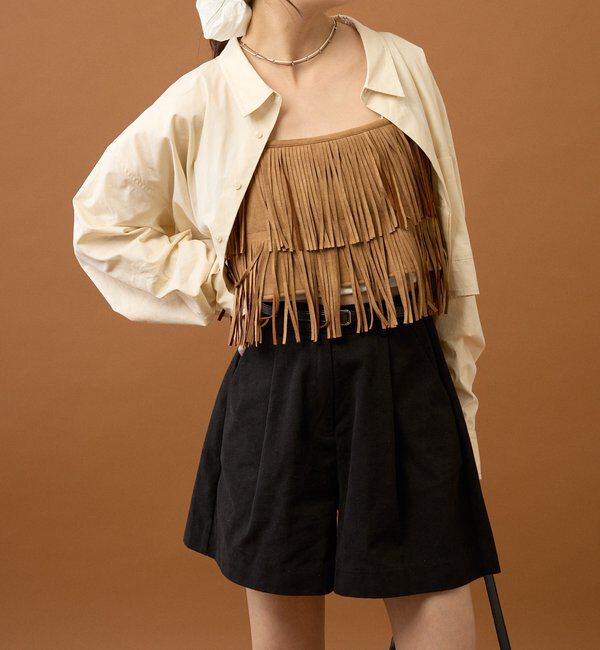  「ストライプショートシャツ」|シャツ・ブラウス|