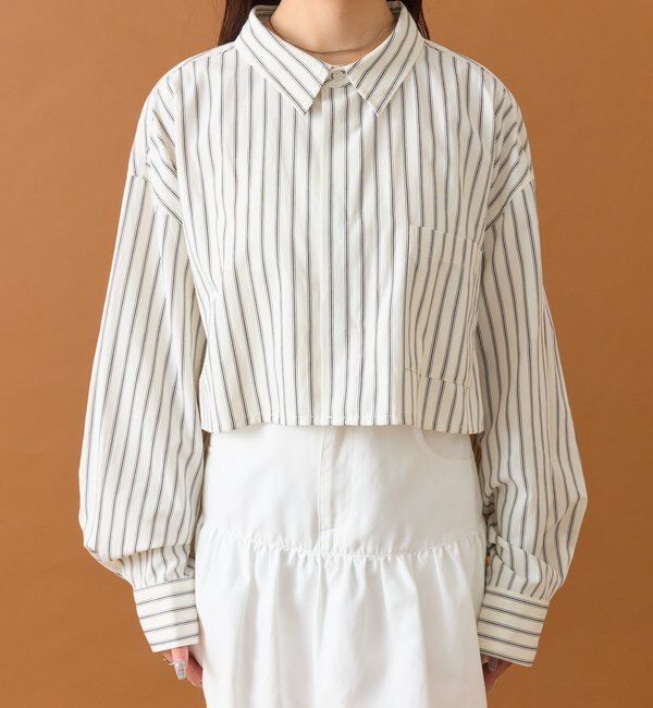  「ストライプショートシャツ」|シャツ・ブラウス|