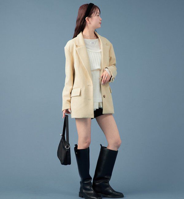  「フェイクスウェードジャケット」|テーラードジャケット|