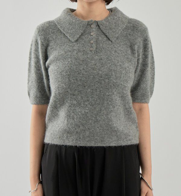  「衿付き半袖ニット」|ニット・セーター|