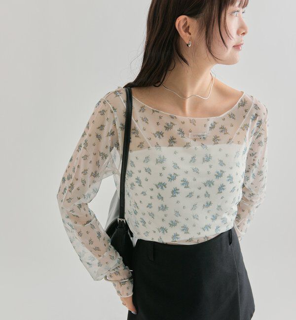  「シアースリットチュール トップス」|Tシャツ・カットソー|