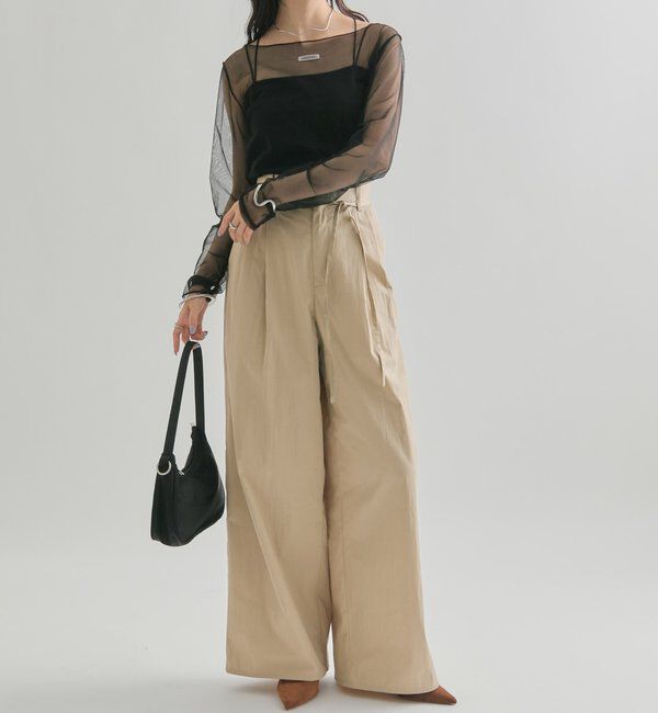  「シアースリットチュール トップス」|Tシャツ・カットソー|