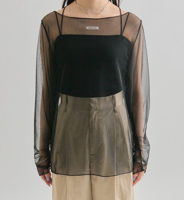  「シアースリットチュール トップス」|Tシャツ・カットソー|