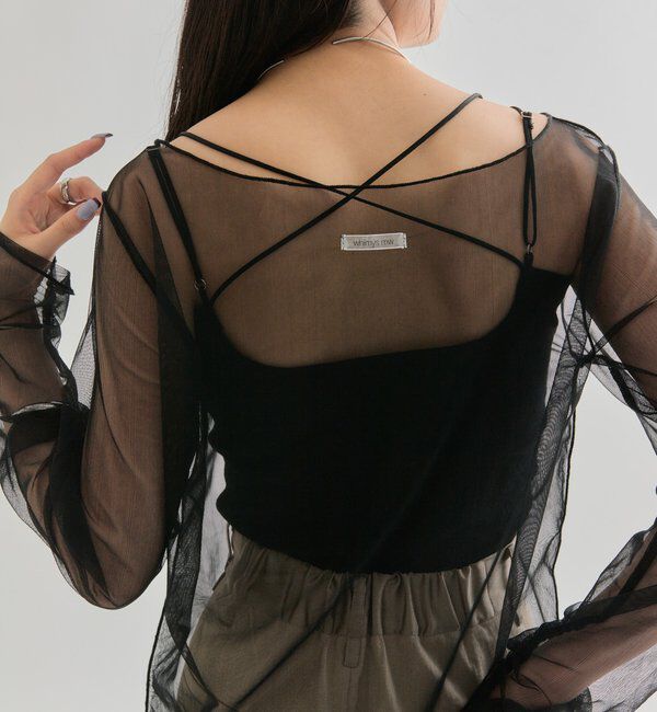  「シアースリットチュール トップス」|Tシャツ・カットソー|