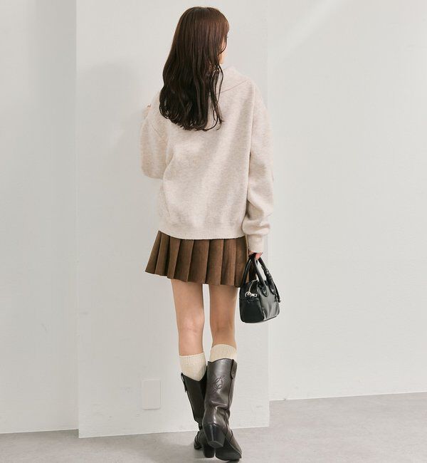  「ベルト付きコーデュロイミニスカート」|スカート|