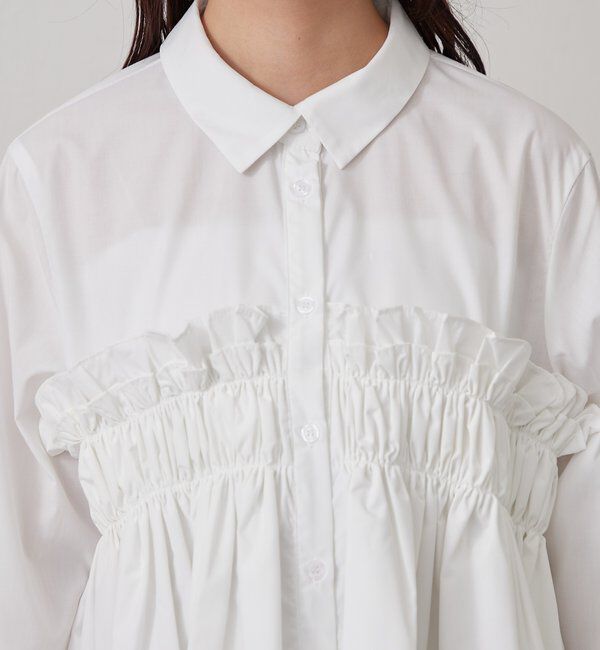  「シャーリングティアード ブラウス」|シャツ・ブラウス|