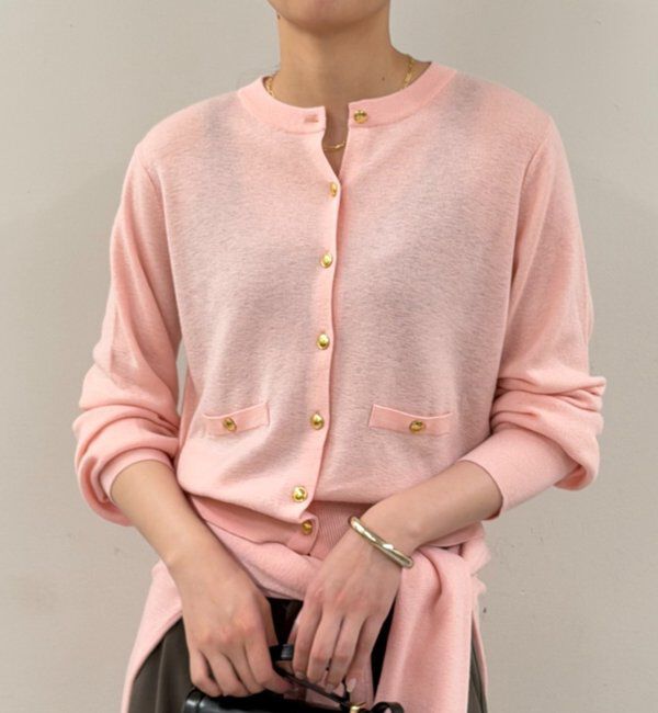  「ウールカシミヤニットカーデ」|ニット・セーター|ピンク
