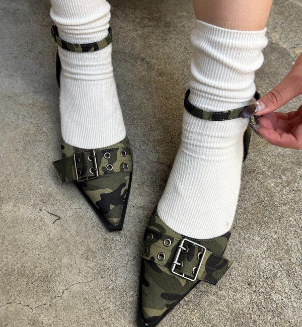  「【HiNT】 BELT STRAP MULE PUMPS」|パンプス|