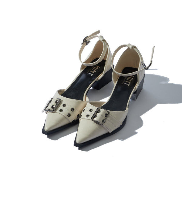  「【HiNT】 BELT STRAP MULE PUMPS」|パンプス|