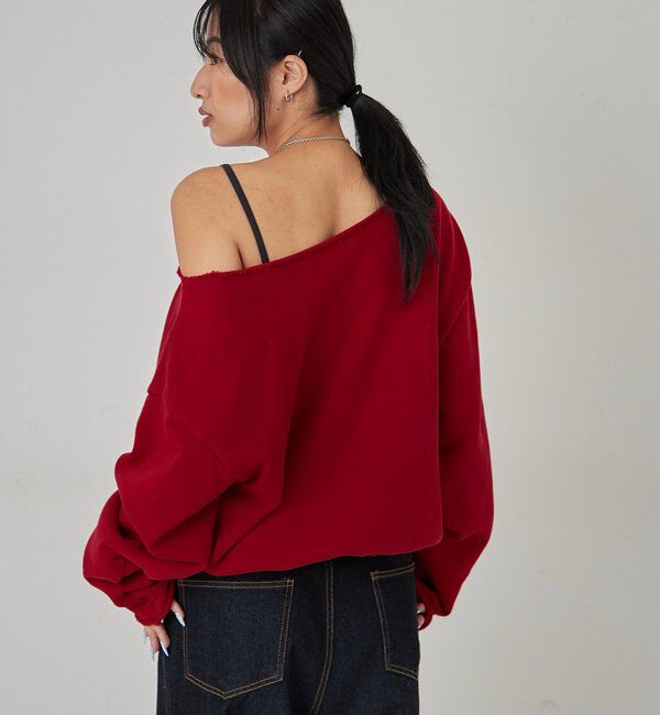  「ELLIOTT NUMBERIHG ONE-SHOULDERSWEATSHIRT」|Tシャツ・カットソー|
