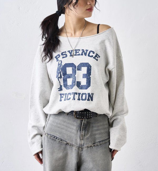  「ELLIOTT NUMBERIHG ONE-SHOULDERSWEATSHIRT」|Tシャツ・カットソー|