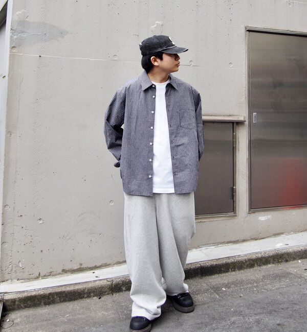  「【低身長・高身長対応】SLASH POCKET SWEAT EASY PANTS」|チノ|